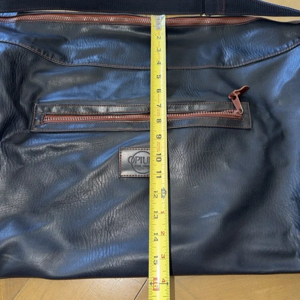 Mens Vintage Opium YSL Yves Saint Laurent Navy Blue Leather Duffle Bag